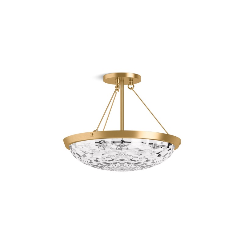 KOHLER K-29374-SF03B-2GL Arendela 15-1/2" Semi-Flush In Brushed Moderne Brass