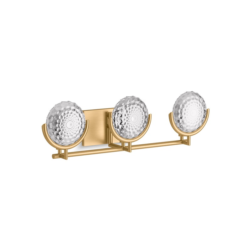 KOHLER K-29377-SC03B-2GL Arendela Three-Light Sconce In Brushed Moderne Brass