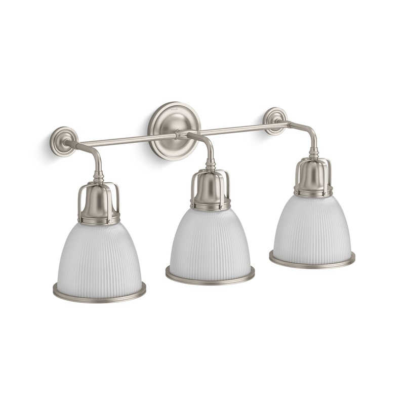 KOHLER K-32283-SC03-BNL Hauksbee Three-Light Bell Sconce In Brushed Nickel