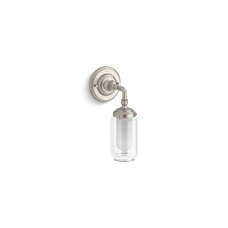 KOHLER K-72584-BNL Artifacts One-Light Sconce In Brushed Nickel