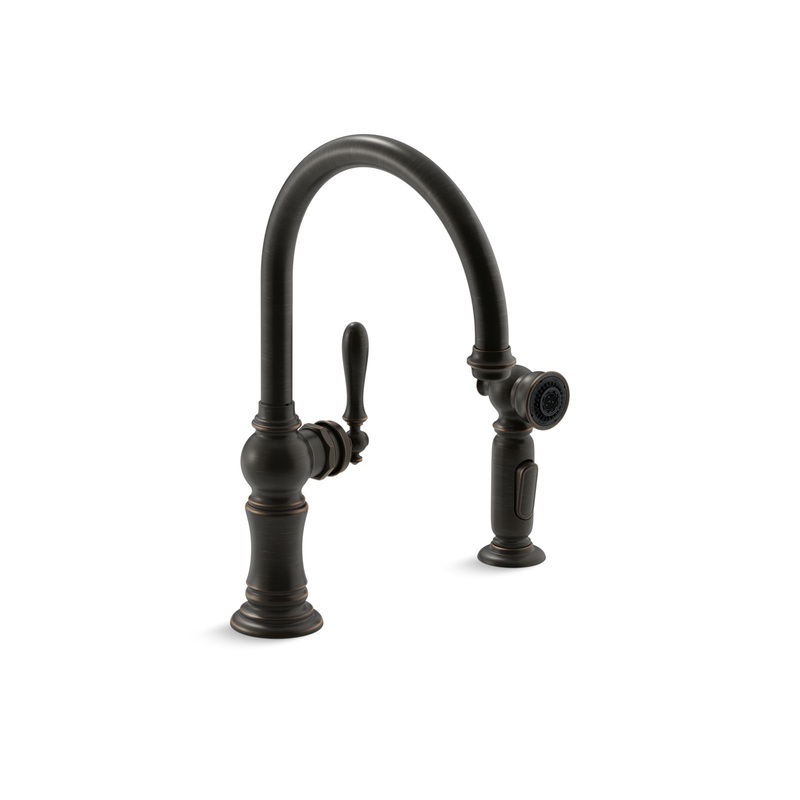 KOHLER K-99262-2BZ Artifacts Single-Handle Kitchen Sink Faucet With Two-Function Sprayhead In Oil-Rubbed Bronze