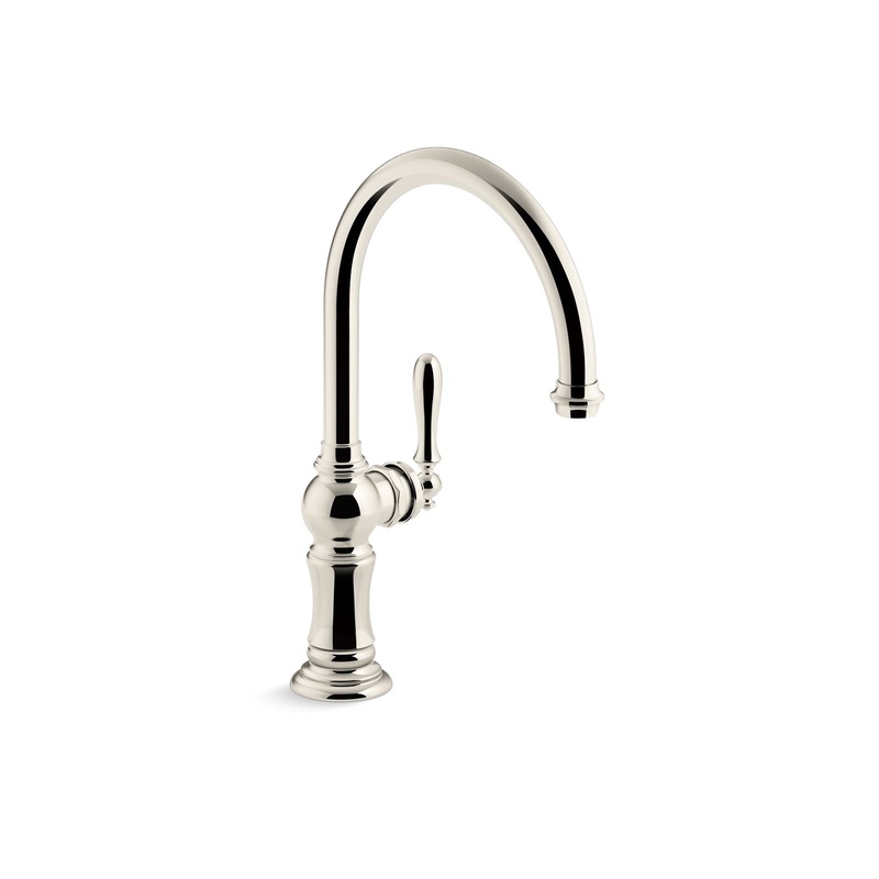 KOHLER K-99263-SN Artifacts Single-Handle Kitchen Sink Faucet In Vibrant Polished Nickel