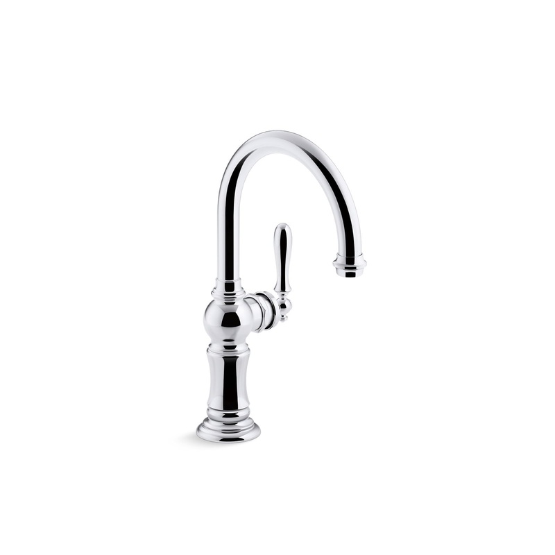 KOHLER K-99264-CP Artifacts Single-Handle Kitchen Sink Faucet In Polished Chrome