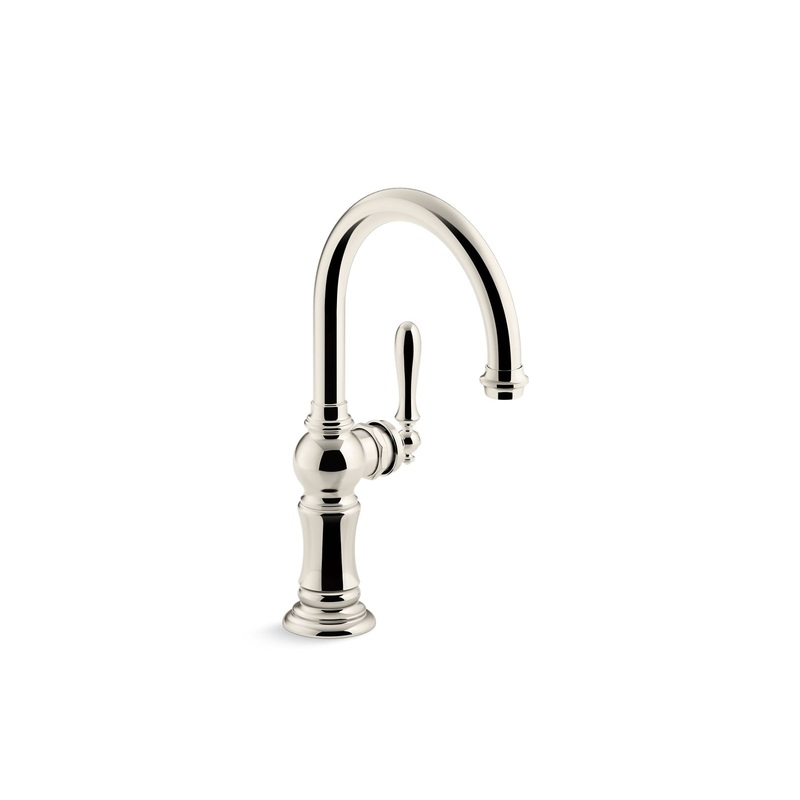 KOHLER K-99264-SN Artifacts Single-Handle Kitchen Sink Faucet In Vibrant Polished Nickel