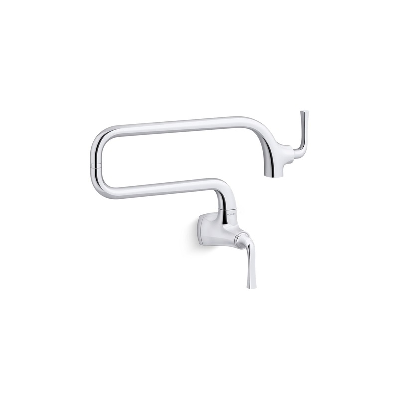 KOHLER K-22066-CP Graze Wall-Mount Pot Filler In Polished Chrome
