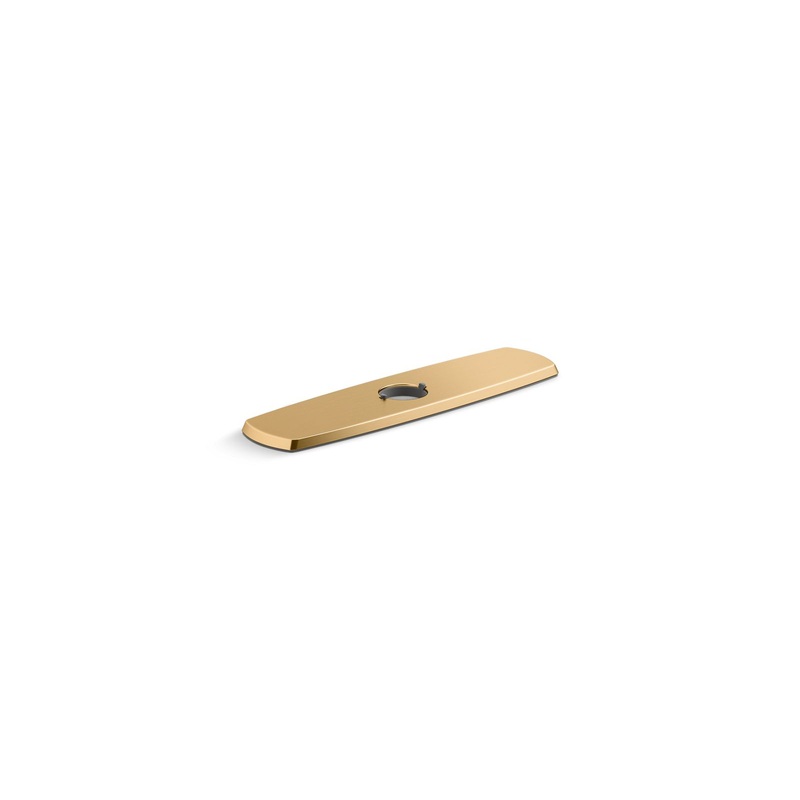 KOHLER K-22071-2MB Graze Three-Hole Kitchen Faucet Escutcheon In Vibrant Brushed Moderne Brass