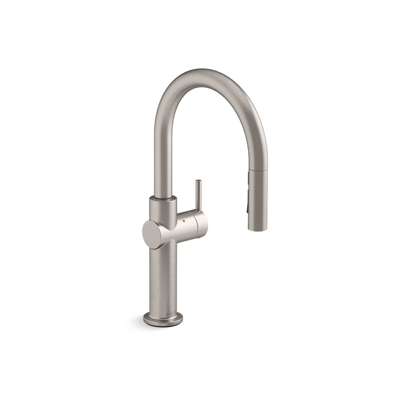 KOHLER K-22974-WB-VS Crue Touchless Pull-Down Kitchen Sink Faucet With Kohler Konnect And Three-Function Sprayhead In Vibrant Stainless