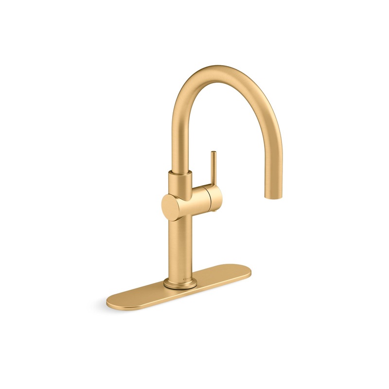 KOHLER K-22975-2MB Crue Single-Handle Bar Sink Faucet In Vibrant Brushed Moderne Brass