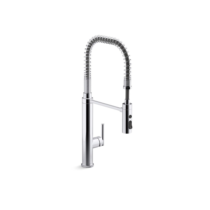 KOHLER K-24982-CP Purist Semi-Professional Kitchen Sink Faucet With Three-Function Sprayhead In Polished Chrome