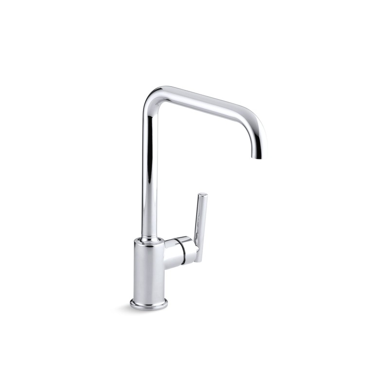 KOHLER K-7507-CP Purist Single-Handle Kitchen Sink Faucet In Polished Chrome