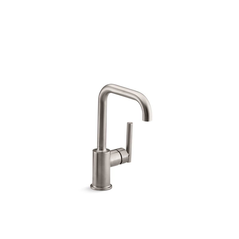 KOHLER K-7509-VS Purist Single-Handle Bar Sink Faucet In Vibrant Stainless