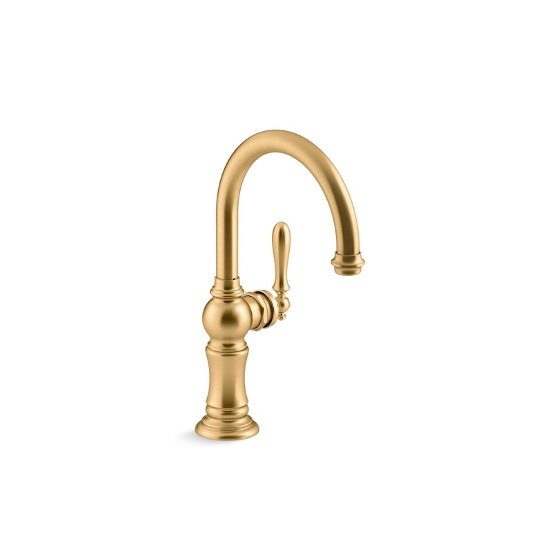 KOHLER K-99264-2MB Artifacts Single-Handle Kitchen Sink Faucet In Vibrant Brushed Moderne Brass