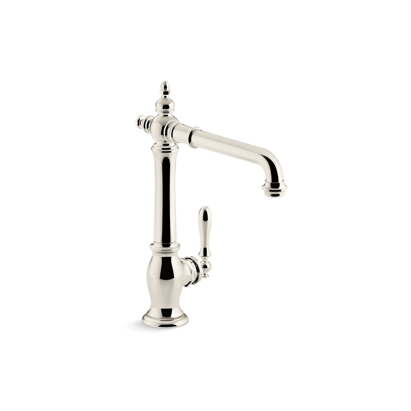 KOHLER K-99266-SN Artifacts Single-Handle Kitchen Sink Faucet In Vibrant Polished Nickel