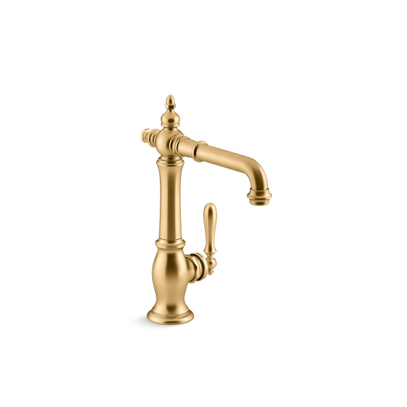 KOHLER K-99267-2MB Artifacts Single-Handle Bar Sink Faucet In Vibrant Brushed Moderne Brass