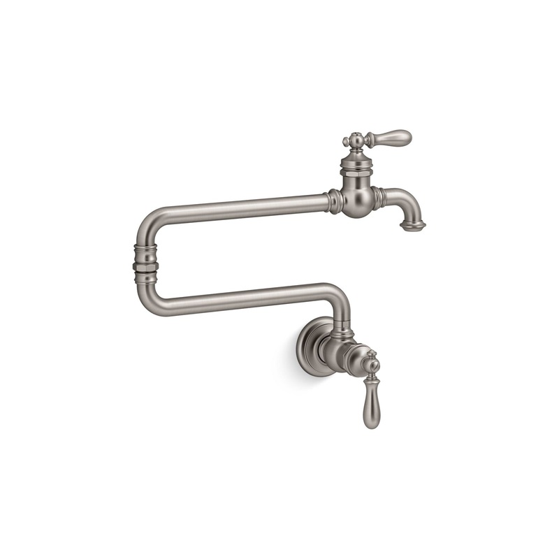 KOHLER K-99270-VS Artifacts Wall-Mount Pot Filler In Vibrant Stainless