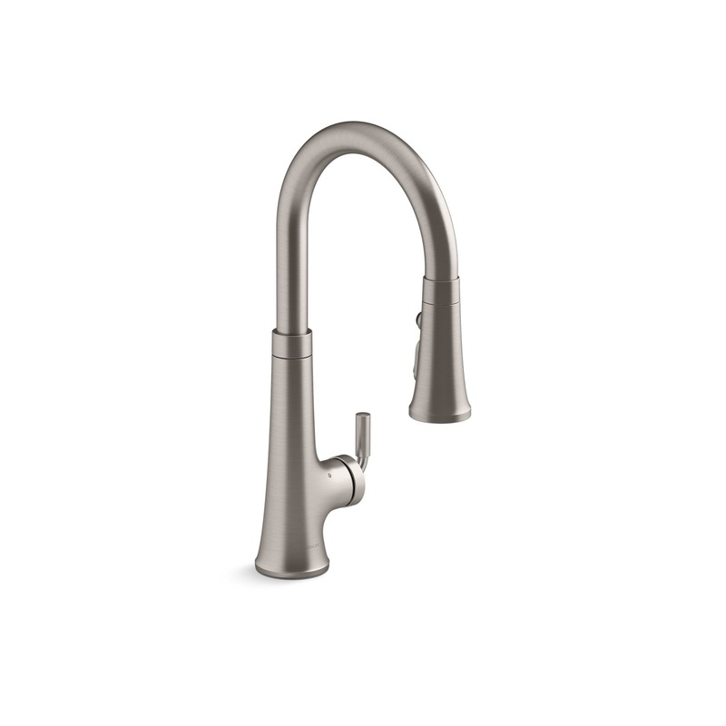 KOHLER K-23766-VS Tone Touchless Pull-Down Kitchen Sink Faucet With Three-Function Sprayhead In Vibrant Stainless
