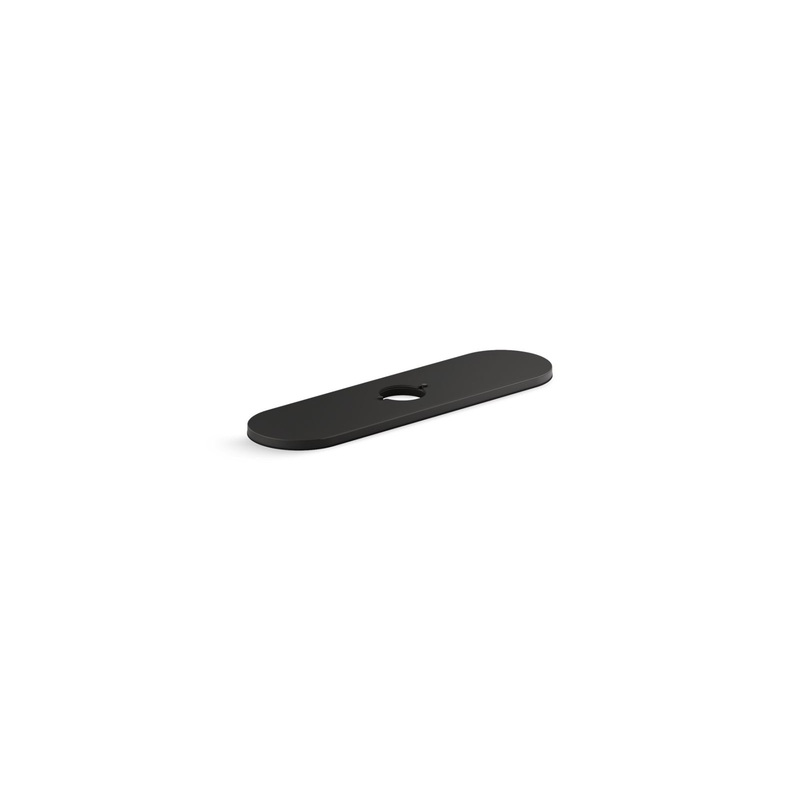 KOHLER K-24461-BL Tone Three-Hole Kitchen Faucet Escutcheon In Matte Black