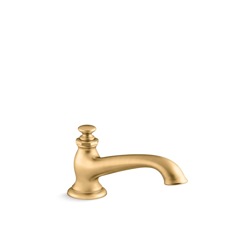 KOHLER K-72777-2MB Artifacts Deck-Mount Bath Spout With Flare Design In Vibrant Brushed Moderne Brass