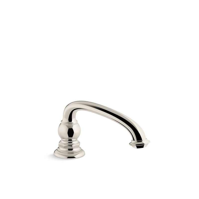KOHLER K-72778-SN Artifacts Deck-Mount Bath Spout With Arc Design In Vibrant Polished Nickel