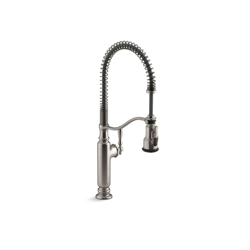 KOHLER K-77515-VS Tournant Semi-Professional Kitchen Sink Faucet With Three-Function Sprayhead In Vibrant Stainless