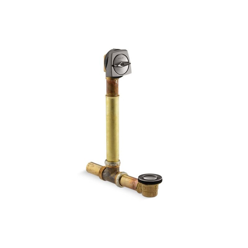KOHLER Clearflo K-7161-AF-TT Vibrant Titanium 1-1/2" adjustable pop-up drain with above- or through-the-floor installations for 17"-24" deep baths