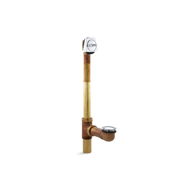 KOHLER Clearflo K-7167-CP Polished Chrome 2" adjustable pop-up drain with high volume and tailpiece