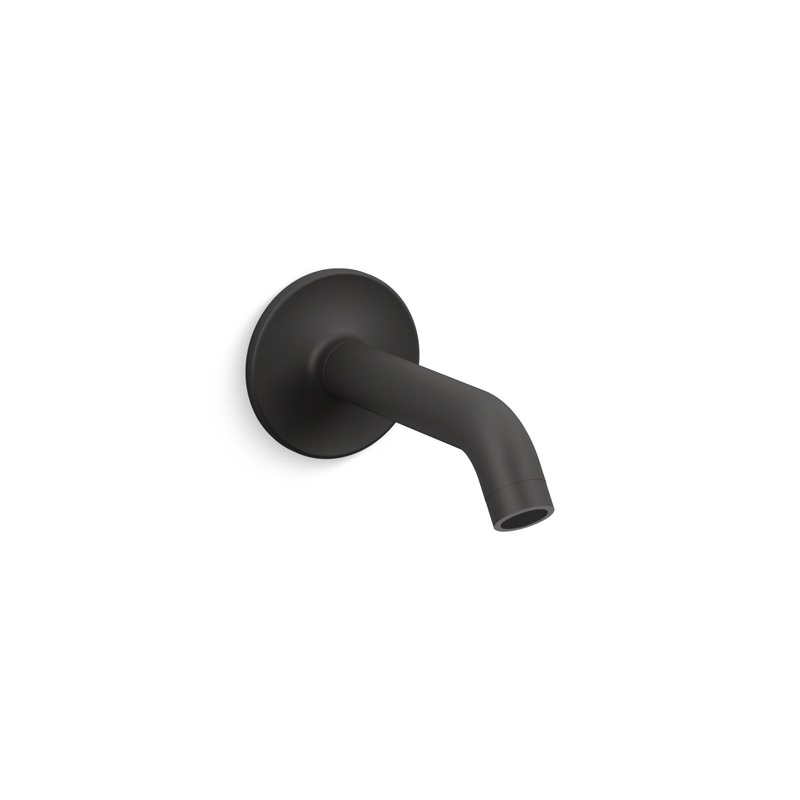 KOHLER K-14426-BL Purist Wall-Mount Bath Spout In Matte Black