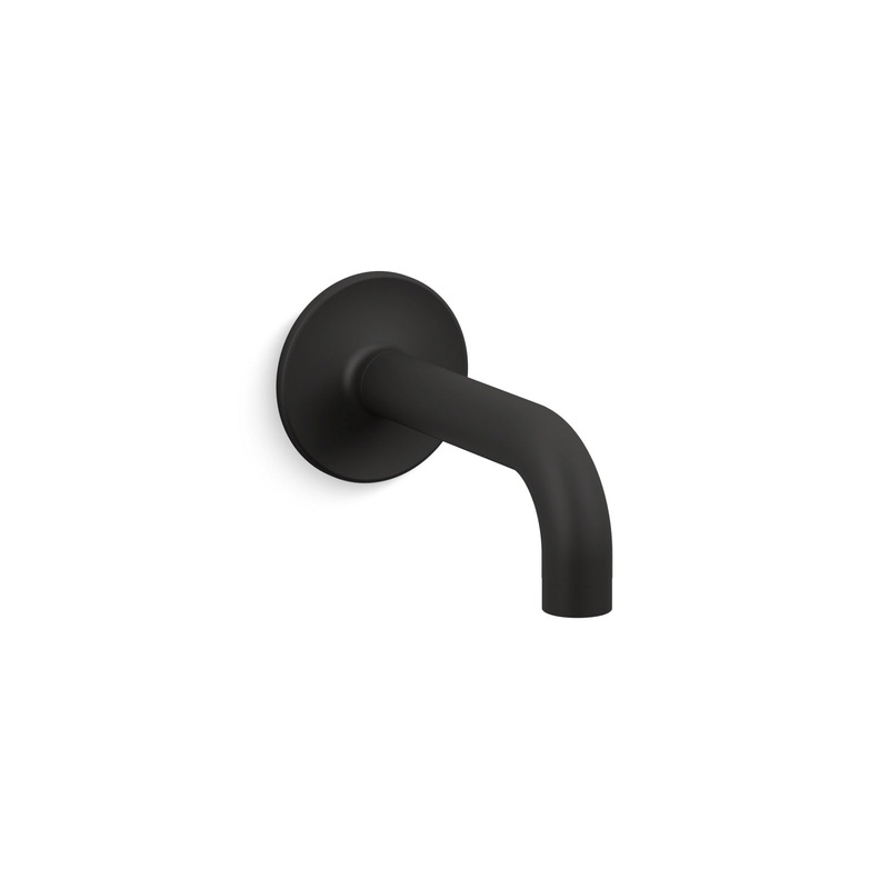 KOHLER K-14427-BL Purist Wall-Mount Bath Spout In Matte Black