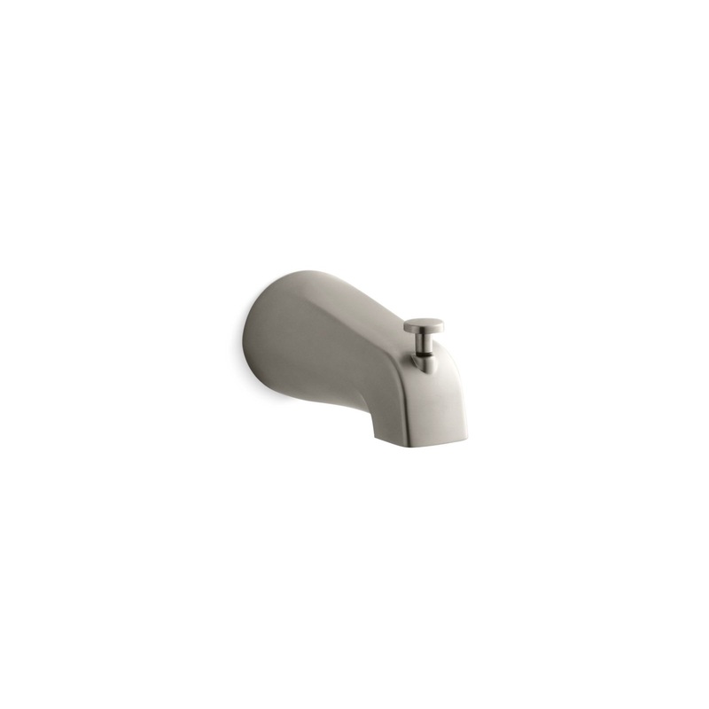 KOHLER K-15136-BN Coralais Wall-Mount Bath Spout With Diverter, 4-7/8", Npt Connection In Vibrant Brushed Nickel