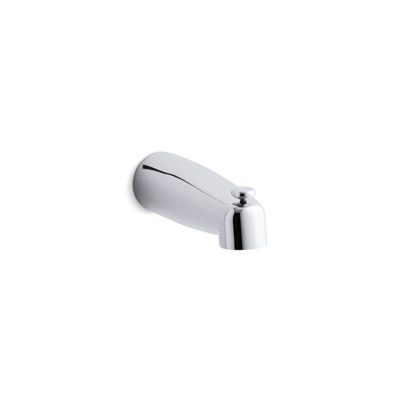 KOHLER K-15138-CP Coralais Wall-Mount Bath Spout With Diverter, 8" In Polished Chrome