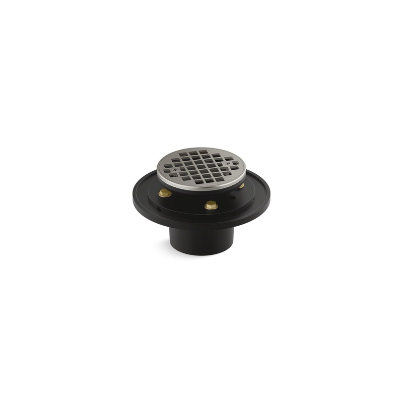 KOHLER K-22671-BN Clearflo Round Brass Tile-In Shower Drain In Vibrant Brushed Nickel