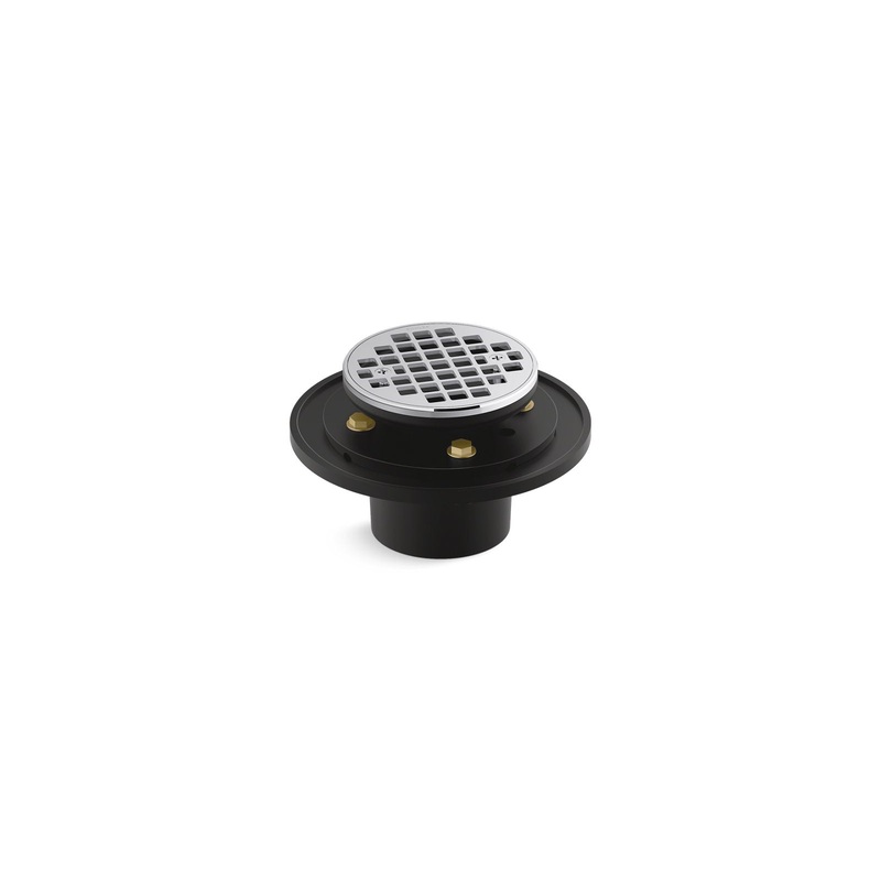 KOHLER K-22671-CP Clearflo Round Brass Tile-In Shower Drain In Polished Chrome