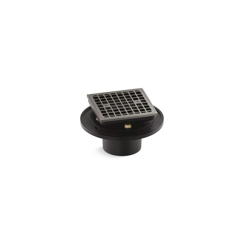KOHLER K-22673-BN Clearflo Square Brass Tile-In Shower Drain In Vibrant Brushed Nickel