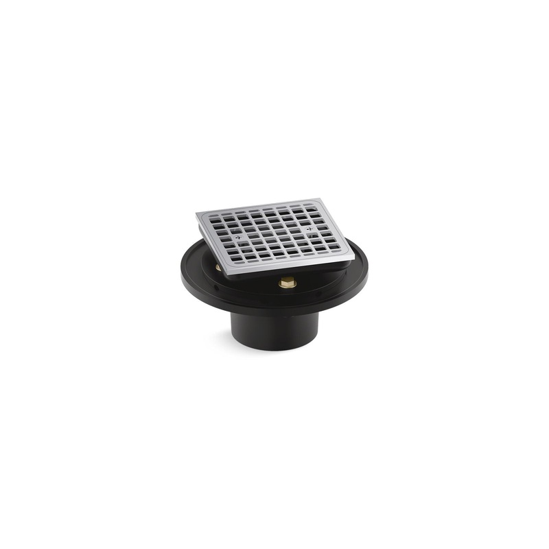 KOHLER K-22673-CP Clearflo Square Brass Tile-In Shower Drain In Polished Chrome