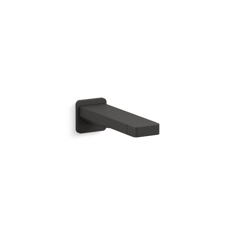KOHLER K-23510-BL Parallel Wall-Mount Bath Spout In Matte Black