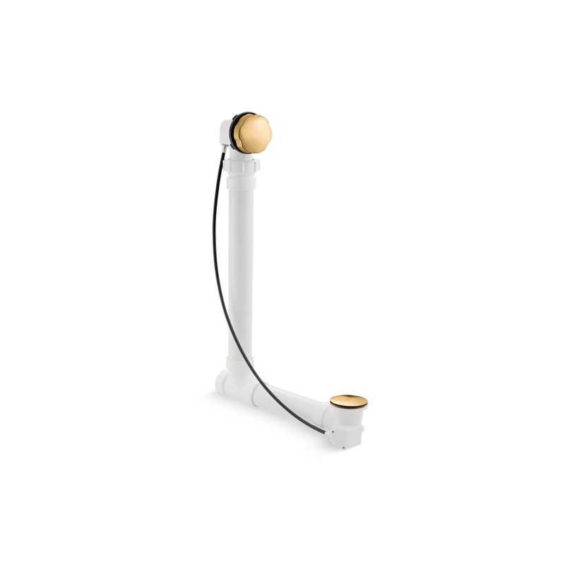 KOHLER K-7213-2MB Clearflo Cable Bath Drain With Pvc Tubing In Vibrant Brushed Moderne Brass