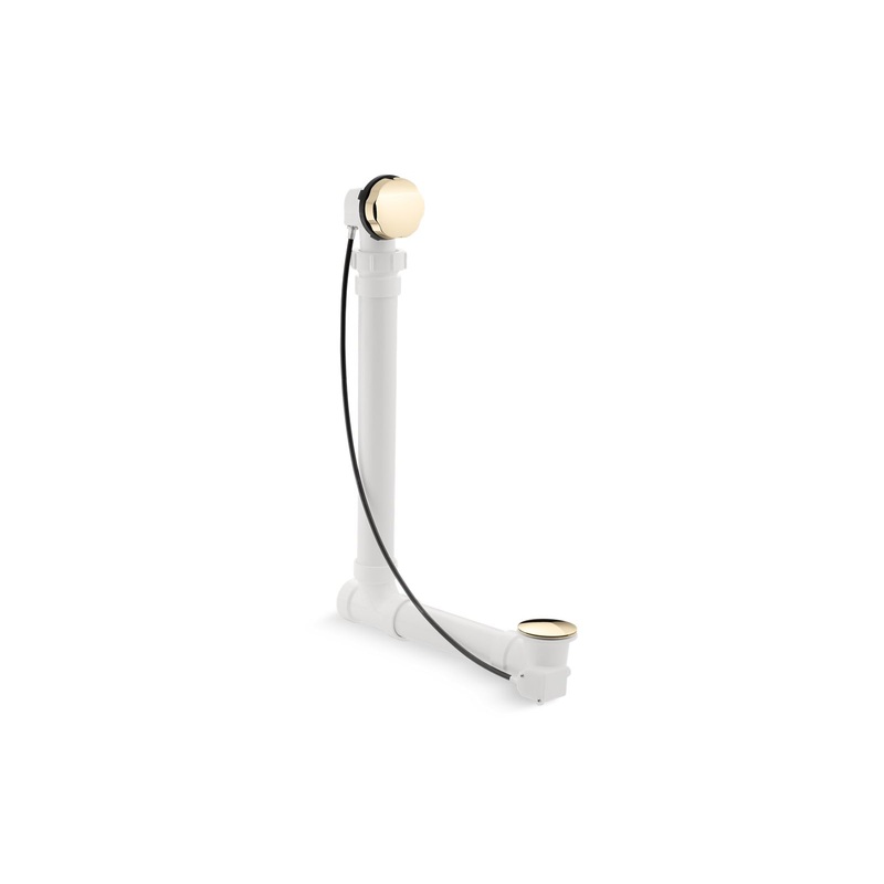 KOHLER K-7213-AF Clearflo Cable Bath Drain With Pvc Tubing In Vibrant French Gold
