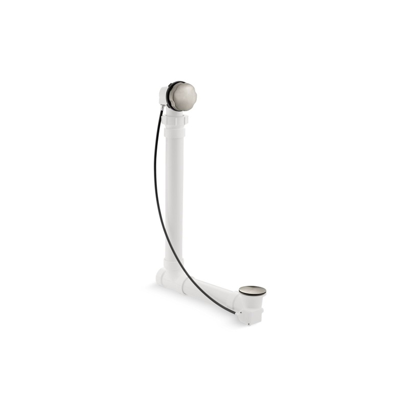 KOHLER K-7213-BN Clearflo Cable Bath Drain With Pvc Tubing In Vibrant Brushed Nickel