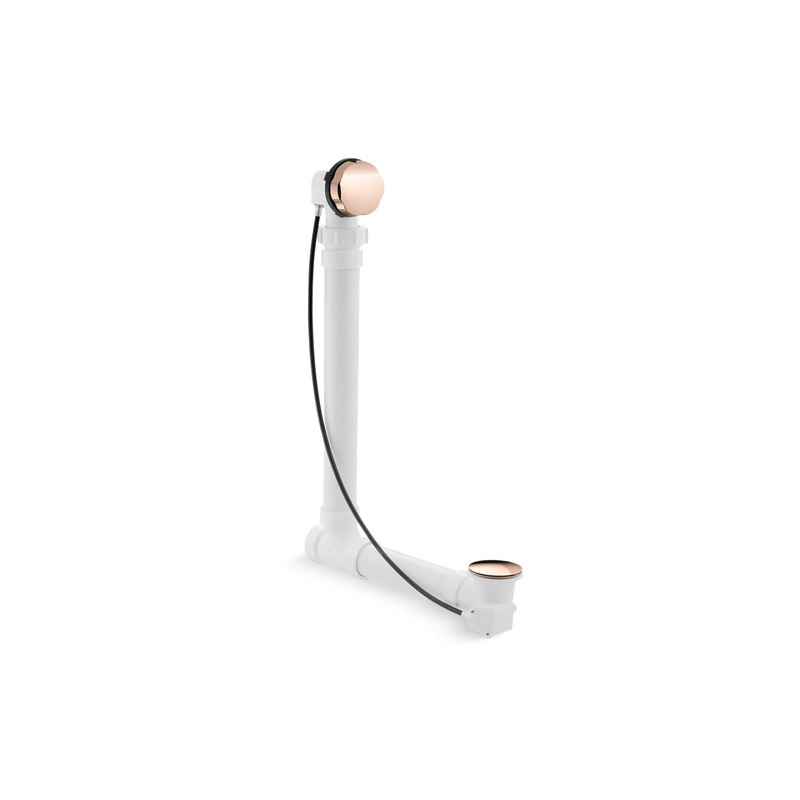 KOHLER K-7213-RGD Clearflo Cable Bath Drain With Pvc Tubing In Vibrant Rose Gold
