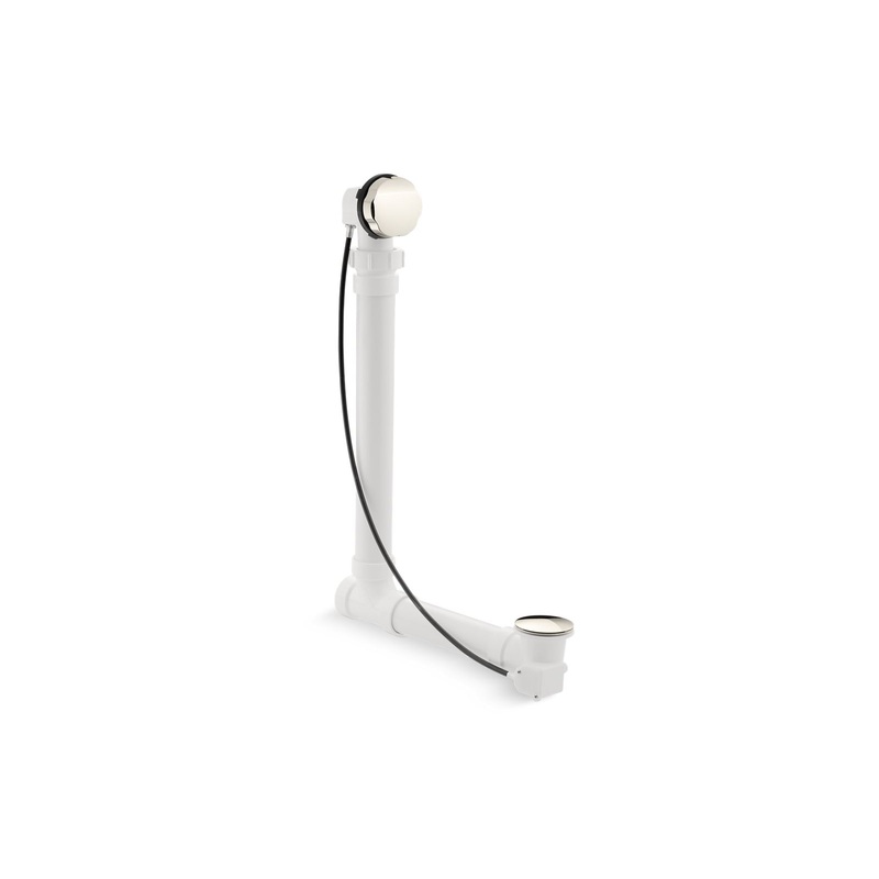 KOHLER K-7213-SN Clearflo Cable Bath Drain With Pvc Tubing In Vibrant Polished Nickel