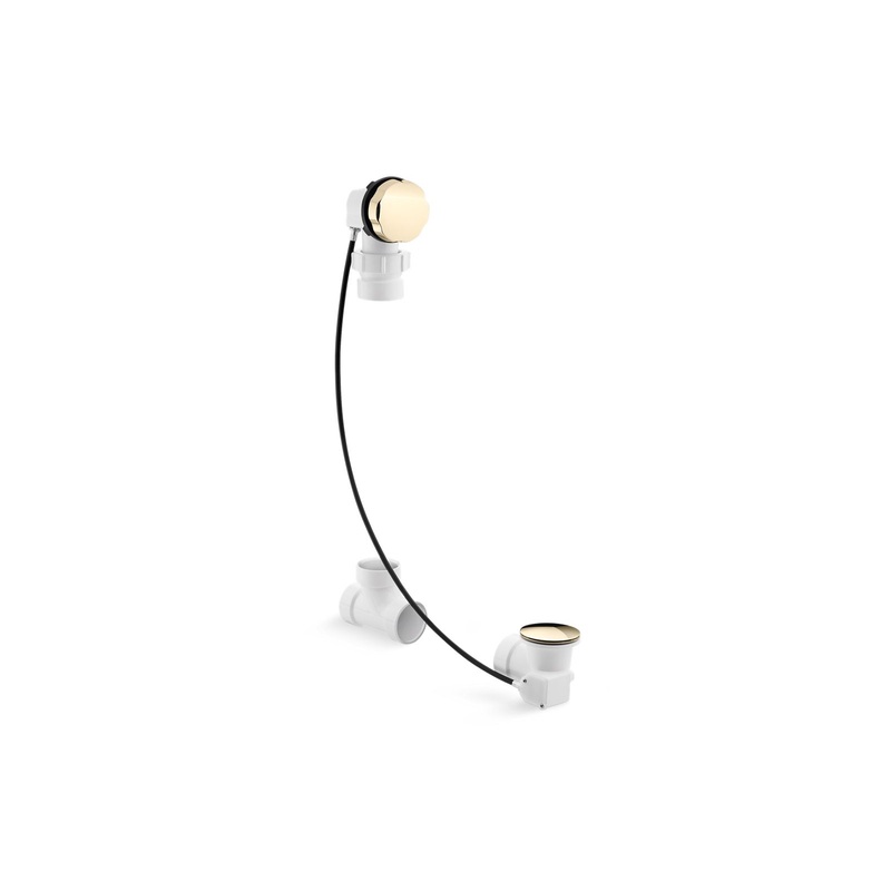 KOHLER K-7214-AF Clearflo Cable Bath Drain, Less Pvc Tubing In Vibrant French Gold