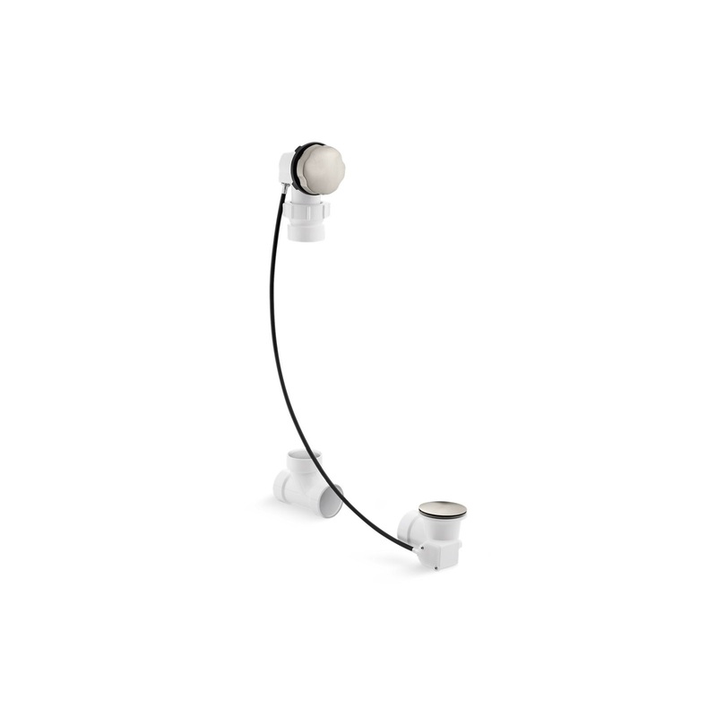 KOHLER K-7214-BN Clearflo Cable Bath Drain, Less Pvc Tubing In Vibrant Brushed Nickel