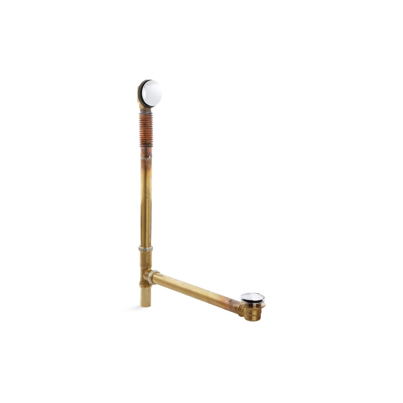 KOHLER K-7265-CP Clearflo Brass Toe Tap Bath Drain In Polished Chrome