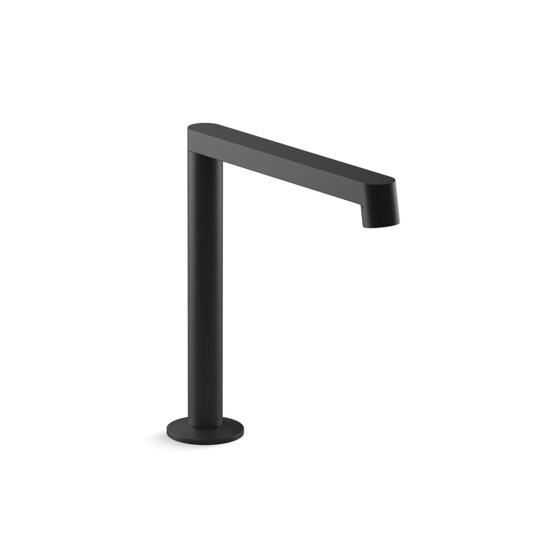 KOHLER K-77987-BL Components Deck-Mount Bath Spout With Row Design In Matte Black