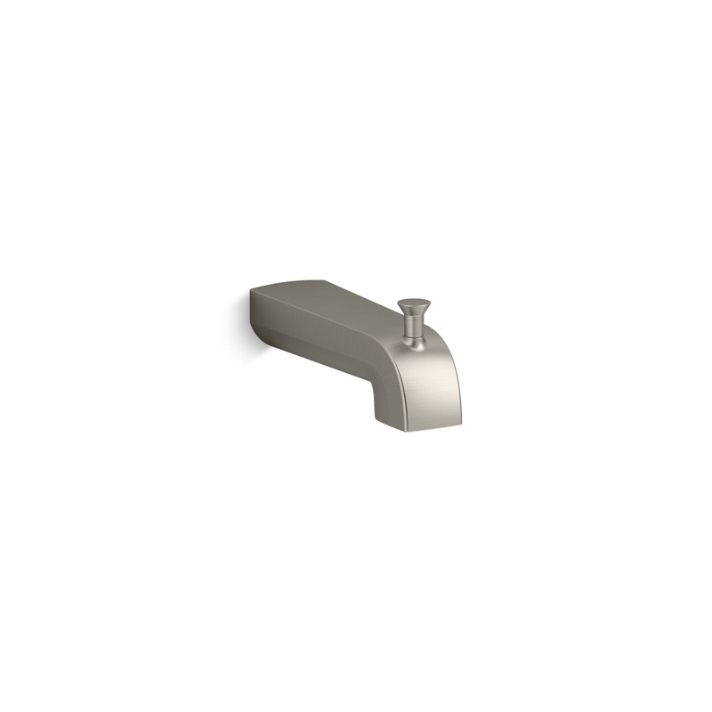 Kohler K-97089-BN Pitch Wall-Mount Diverter Bath Spout In Vibrant Brushed Nickel