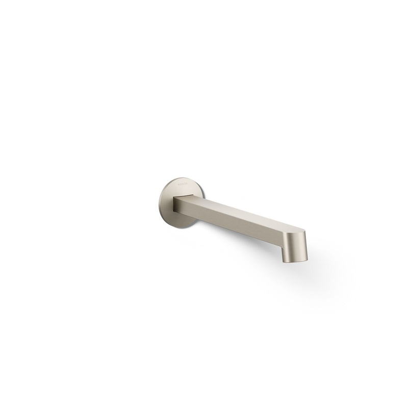 KOHLER K-T23889-BN Components Wall-Mount Bathroom Sink Faucet Spout With Row Design, 1.2 Gpm In Vibrant Brushed Nickel