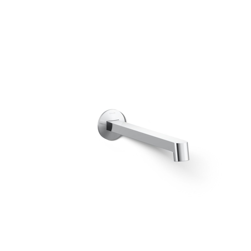KOHLER K-T23889-CP Components Wall-Mount Bathroom Sink Faucet Spout With Row Design, 1.2 Gpm In Polished Chrome