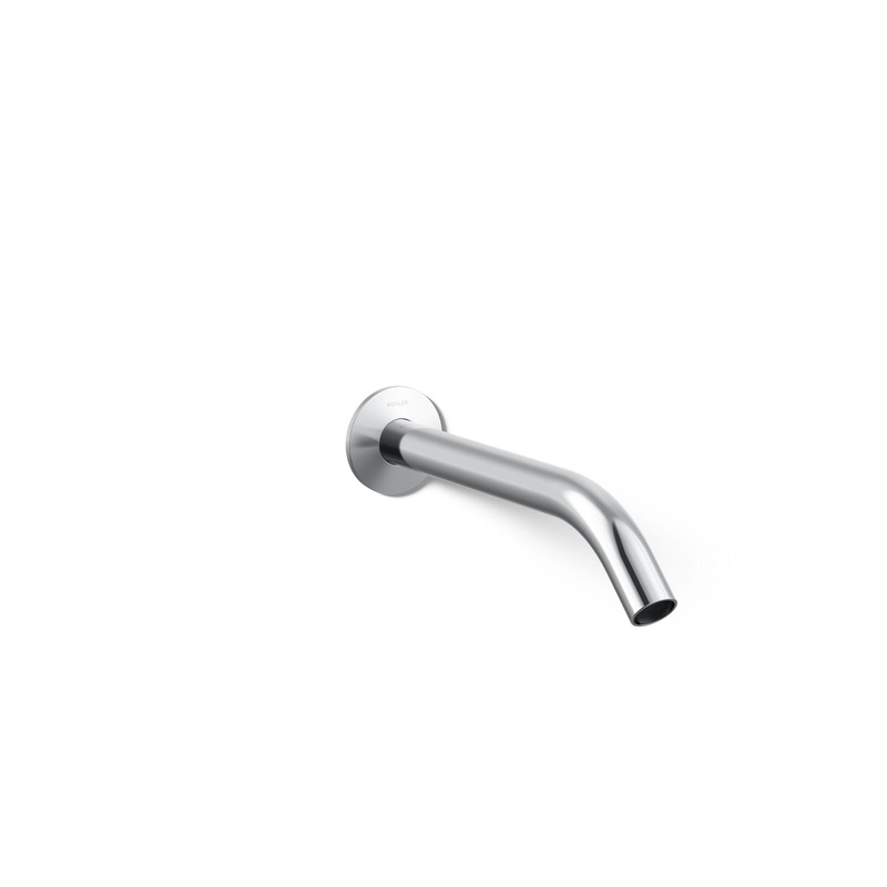 KOHLER K-T23890-CP Components Wall-Mount Bathroom Sink Faucet Spout With Tube Design, 1.2 Gpm In Polished Chrome
