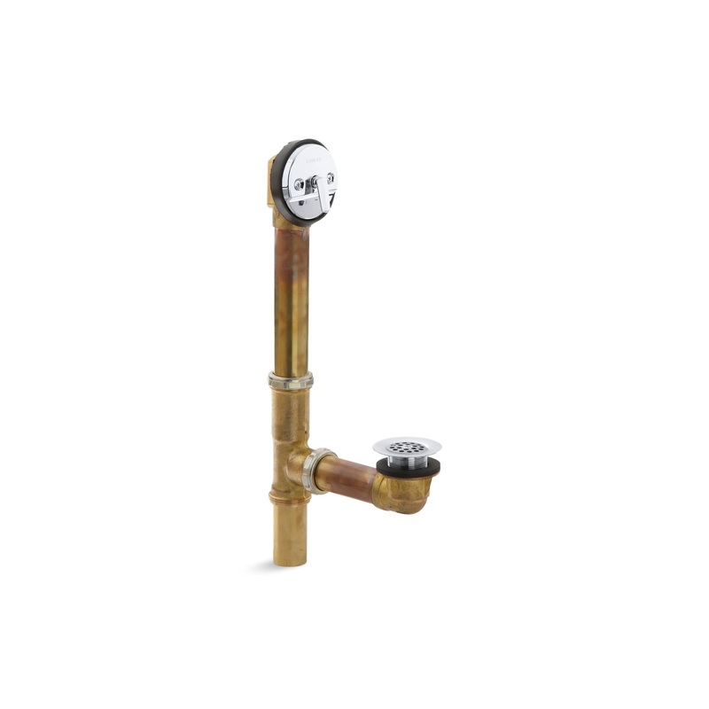 KOHLER K-11677-CP Swiftflo Adjustable Drain, 20-Gauge Brass, For 18-1/2" To 20-1/2" Baths In Polished Chrome