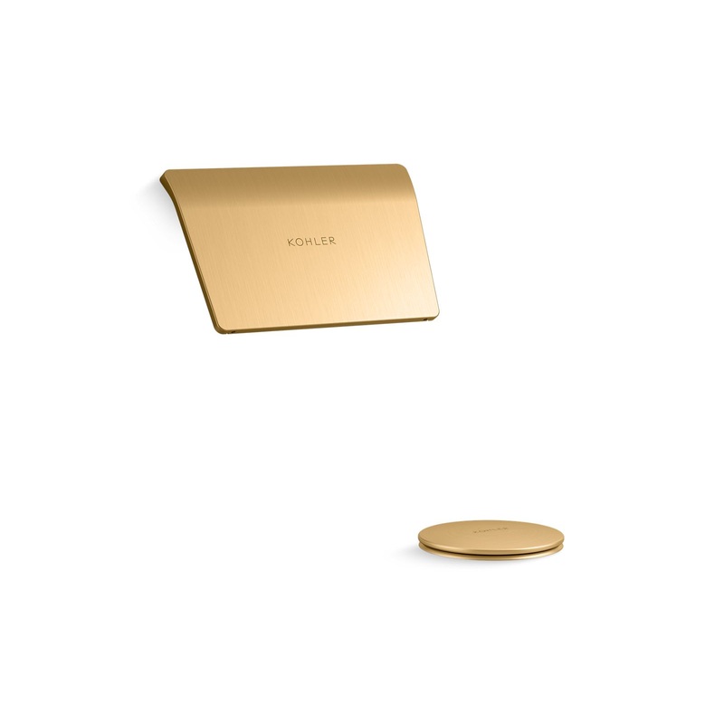 KOHLER K-23857-2MB Tea-For-Two Bath Drain Trim In Vibrant Brushed Moderne Brass